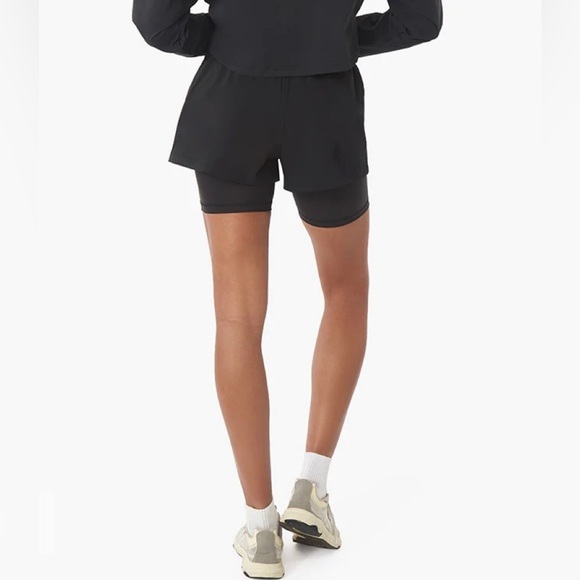 WeWoreWhat Pants - WE.WORE.WHAT- Athletic Layered Windbreaker Biker Shorts